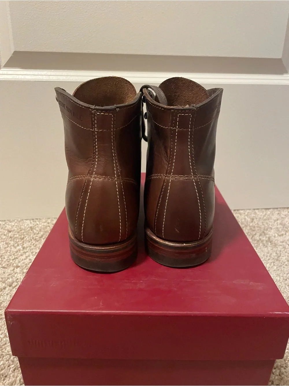Wolverine Men's Brown Leather Lace-Up Work Boots size 7